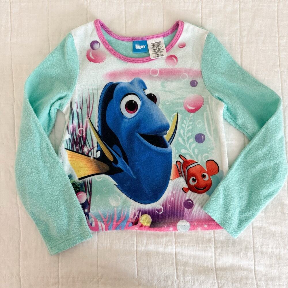 Disney Finding Dory Pajamas TOP Only 6/ 6x S- Fleece PJ Top.‎ Nemo. - Picture 1 of 5